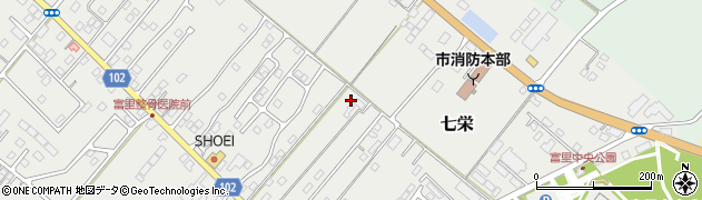 千葉県富里市七栄771周辺の地図