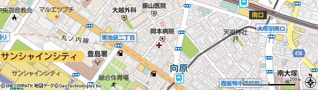 東京都豊島区東池袋2丁目5-3周辺の地図