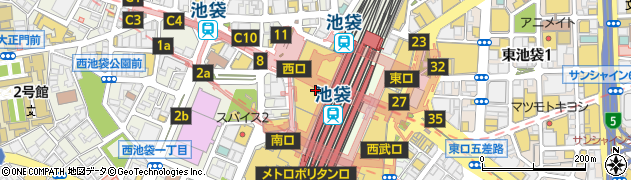 天一 東武百貨店 池袋店周辺の地図