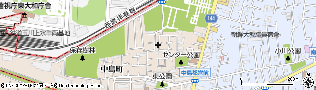 東京都小平市中島町15周辺の地図