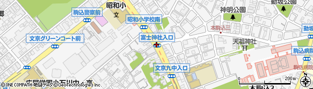 富士神社入口周辺の地図