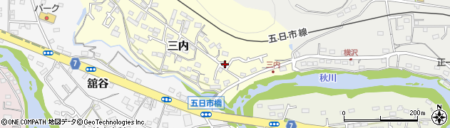 東京都あきる野市三内36周辺の地図