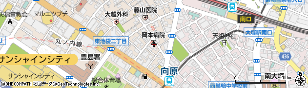 東京都豊島区東池袋2丁目5-5周辺の地図