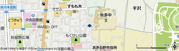 秋多中正門前周辺の地図