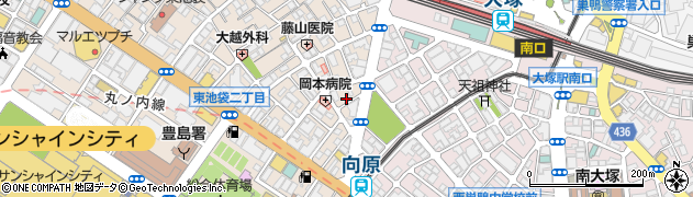 東京都豊島区東池袋2丁目4-11周辺の地図