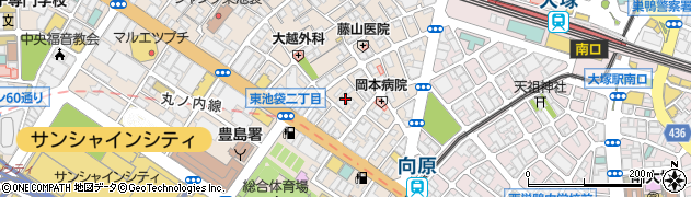 東京都豊島区東池袋2丁目9周辺の地図