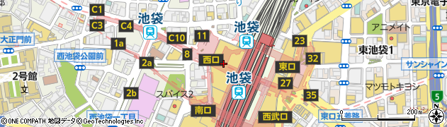 東武百貨店池袋店周辺の地図