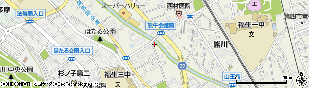 東京都福生市熊川921周辺の地図