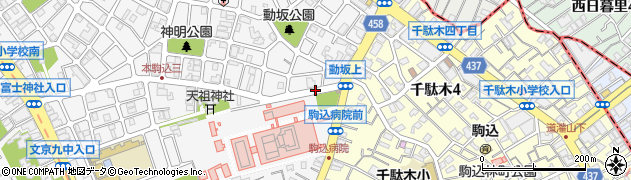 駒込病院周辺の地図