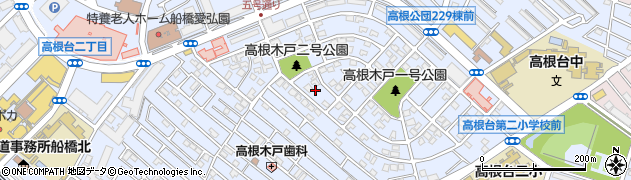 千葉県船橋市高根台4丁目12周辺の地図