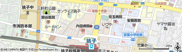 千葉県銚子市西芝町周辺の地図