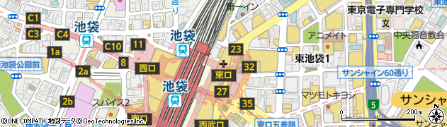 株式会社東京芸夢　池袋パルコ店周辺の地図