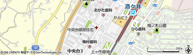千葉県印旛郡酒々井町中央台周辺の地図