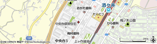 千葉県酒々井町（印旛郡）中央台周辺の地図