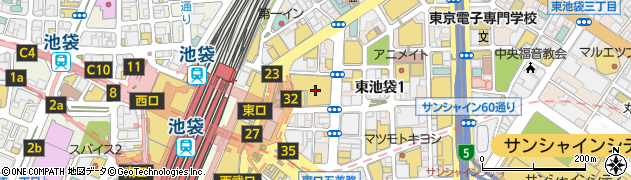 キタムラアップル製品サービス東京　ヤマダデンキ池袋店周辺の地図