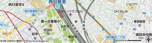 東京都荒川区西日暮里5丁目19周辺の地図