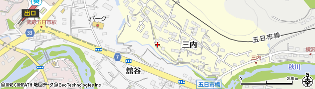 東京都あきる野市三内82周辺の地図