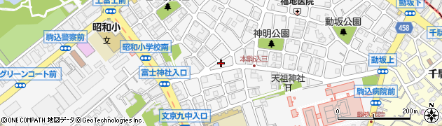 東京都文京区本駒込5丁目9周辺の地図