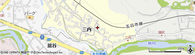 東京都あきる野市三内42周辺の地図