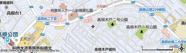 千葉県船橋市高根台周辺の地図