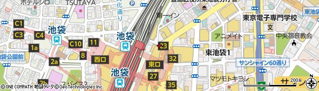 大江戸そば 池袋店周辺の地図