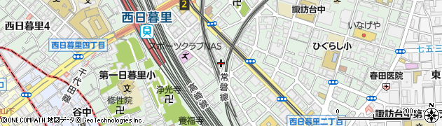 東京都荒川区西日暮里5丁目16-9周辺の地図