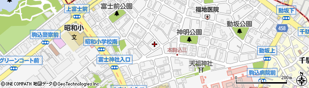東京都文京区本駒込5丁目11周辺の地図