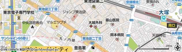 東京都豊島区東池袋2丁目25-5周辺の地図