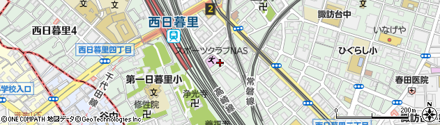 東京都荒川区西日暮里5丁目20-3周辺の地図