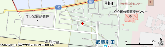 東京都あきる野市引田264周辺の地図