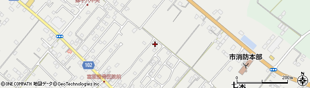 千葉県富里市七栄756-9周辺の地図
