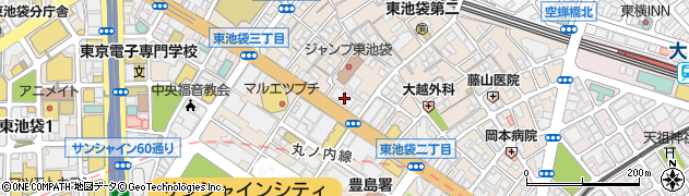 東京都豊島区東池袋2丁目38-4周辺の地図