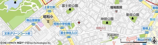 東京都文京区本駒込5丁目13周辺の地図