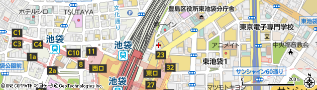 富士コンタクト池袋店周辺の地図