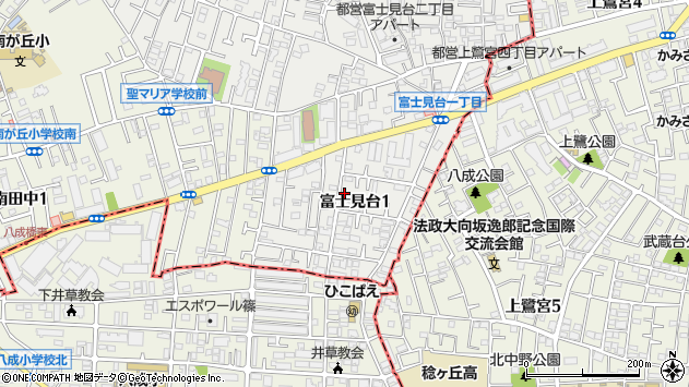 〒177-0034 東京都練馬区富士見台の地図