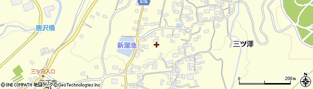 山梨県韮崎市穂坂町三ツ澤周辺の地図
