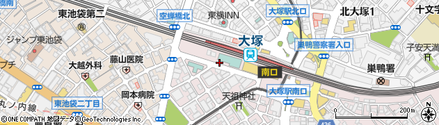 ホテルベルクラシック東京駐車場周辺の地図
