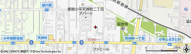 東京都小平市天神町2丁目18周辺の地図