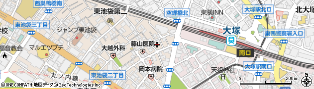 東京都豊島区東池袋2丁目16周辺の地図