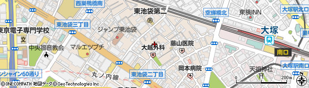 東京都豊島区東池袋2丁目27周辺の地図