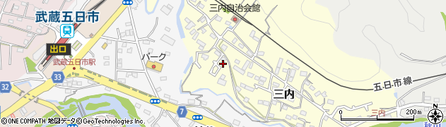 東京都あきる野市三内133周辺の地図