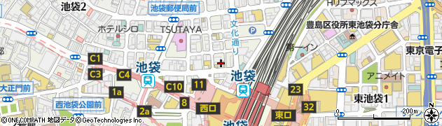コメダ珈琲店 池袋西口店周辺の地図