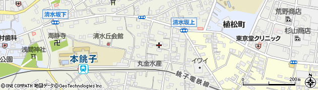 千葉県銚子市清水町周辺の地図
