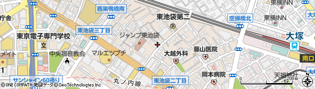 東京都豊島区東池袋2丁目38-18周辺の地図