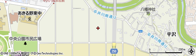 東京都あきる野市平沢周辺の地図