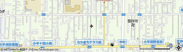 東京都小平市仲町周辺の地図