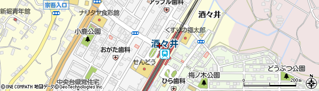 JR酒々井駅周辺の地図