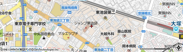 東京都豊島区東池袋2丁目38-15周辺の地図