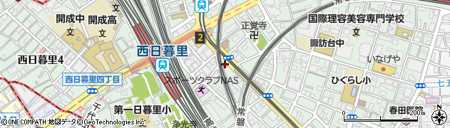 東京都荒川区西日暮里5丁目16-17周辺の地図