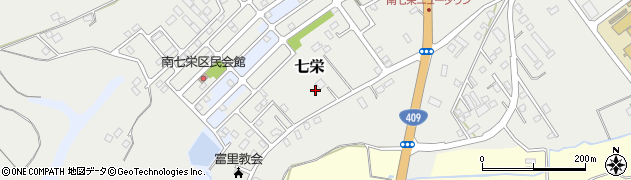 千葉県富里市七栄174周辺の地図